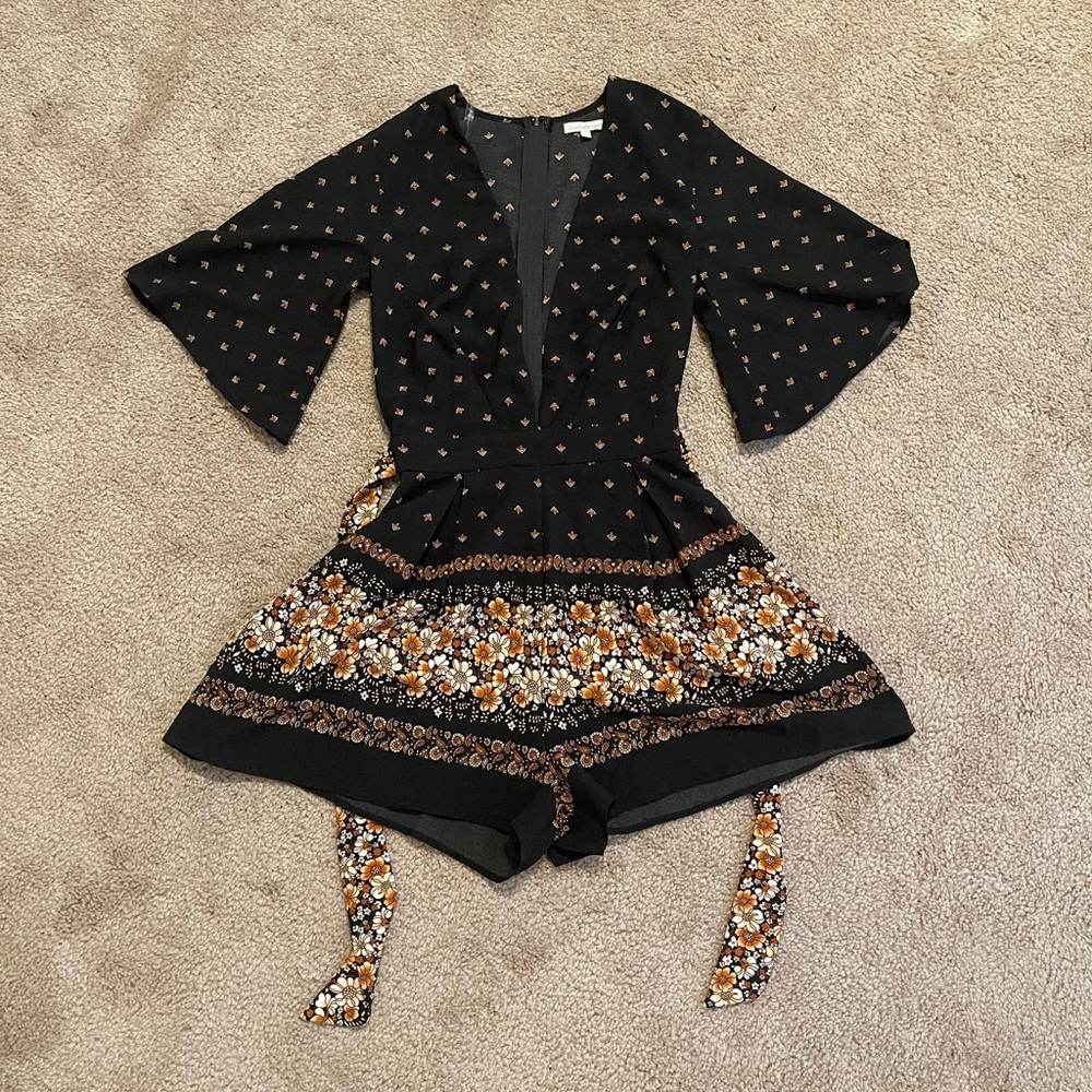 Low-Cut Flowy Romper